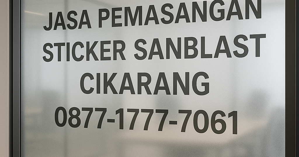 Jasa Pemasangan Sticker Sanblast Cikarang