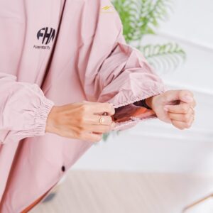 jas hujan anti rembes pink