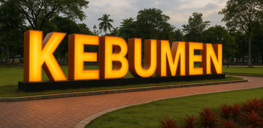 huruf timbul nyala kebumen