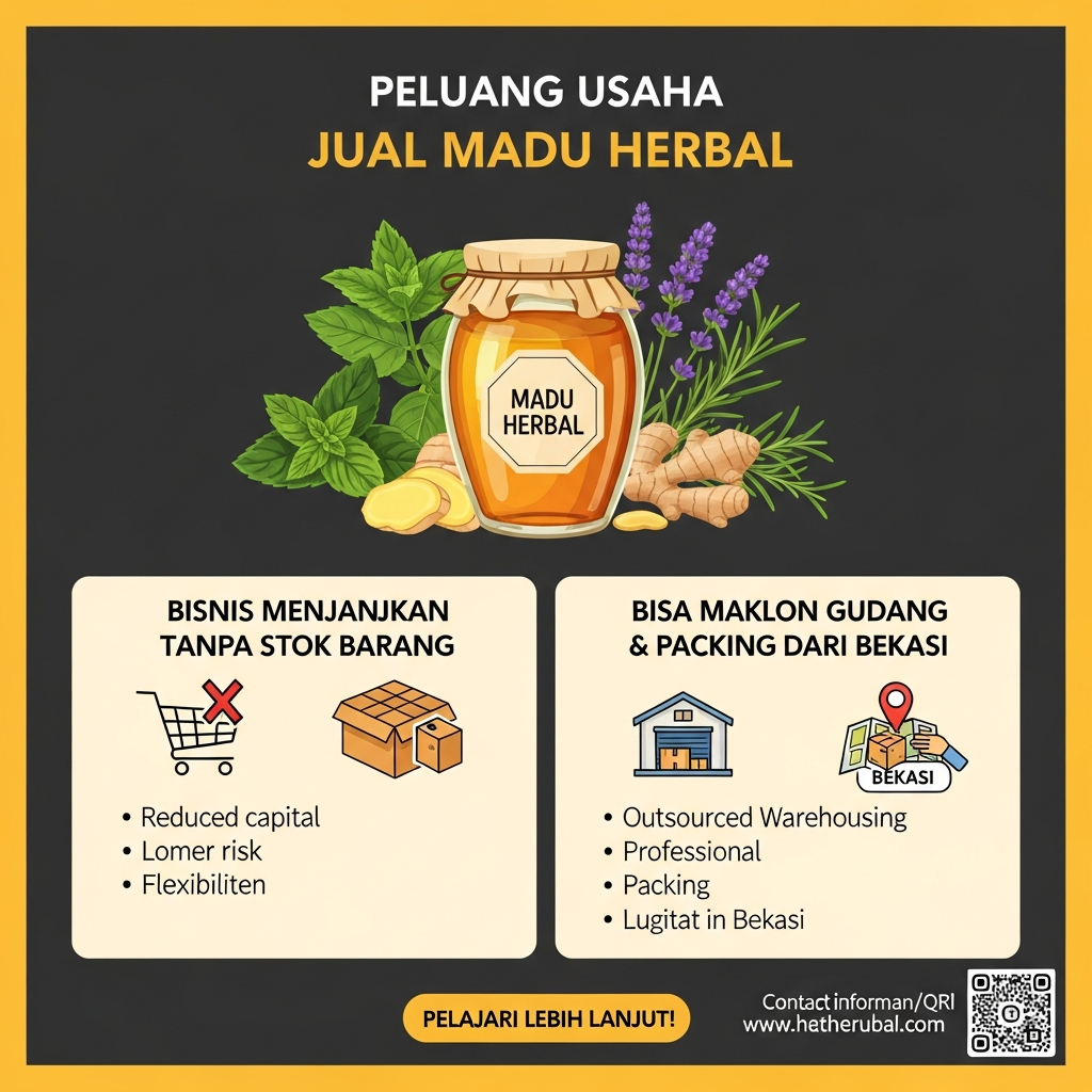 Peluang Usaha Jual Madu Herbal: Bisnis Menjanjikan Tanpa Stok Barang, Bisa Maklon Gudang & Packing dari Bekasi